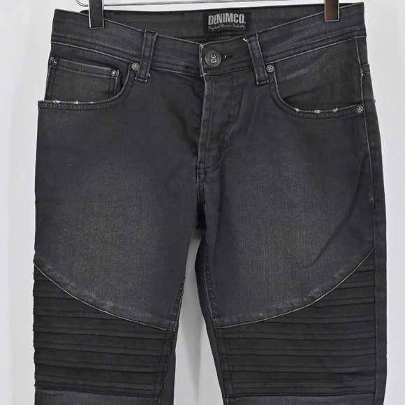 DENIM CO Mens Gray Moto Style Denim Jeans Skinny Cotton Blend Size 30 Length 31 - Picture 2 of 10